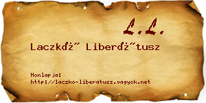 Laczkó Liberátusz névjegykártya